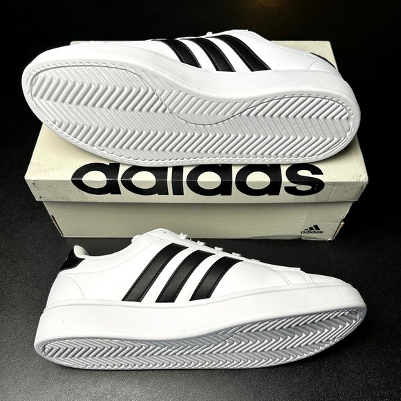 Adidas Grand Court 2.0 Tennis Shoes Mens Size 10, White Black GW9195 NEW - Picture 5 of 7